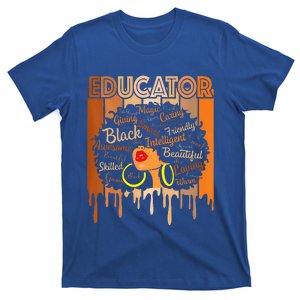 Black Melanin Educator  American African Pride T-Shirt