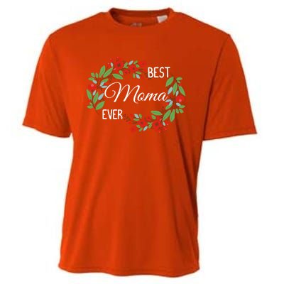 Best Moma Ever Mommy Mother's Day Flowers Gift Cooling Performance Crew T-Shirt