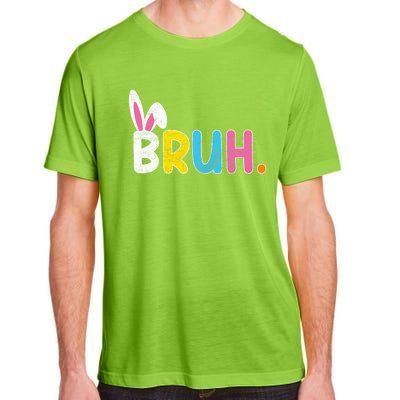 Bruh Meme Easter Day Funny Bunny Eggs Adult ChromaSoft Performance T-Shirt