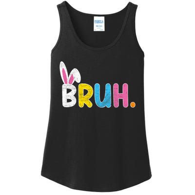 Bruh Meme Easter Day Funny Bunny Eggs Ladies Essential Tank