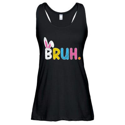 Bruh Meme Easter Day Funny Bunny Eggs Ladies Essential Flowy Tank