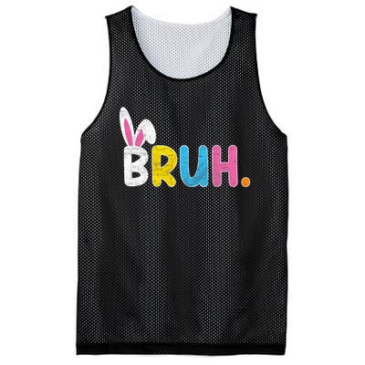 Bruh Meme Easter Day Funny Bunny Eggs Mesh Reversible Basketball Jersey Tank