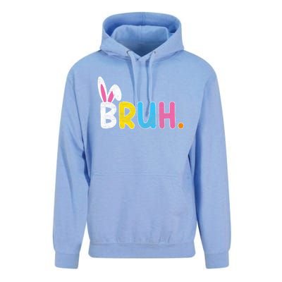 Bruh Meme Easter Day Funny Bunny Eggs Unisex Surf Hoodie