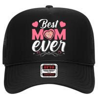 Best Mom Ever High Crown Mesh Back Trucker Hat