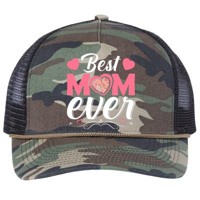 Best Mom Ever Retro Rope Trucker Hat Cap