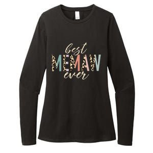 Best Memaw Ever Gifts Leopard Print Mothers Day Womens CVC Long Sleeve Shirt