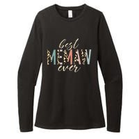 Best Memaw Ever Gifts Leopard Print Mothers Day Womens CVC Long Sleeve Shirt