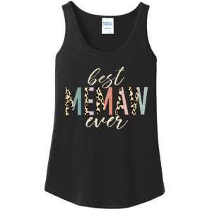 Best Memaw Ever Gifts Leopard Print Mothers Day Ladies Essential Tank