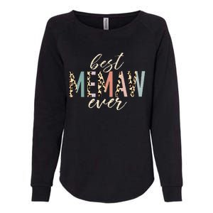 Best Memaw Ever Gifts Leopard Print Mothers Day Womens California Wash Sweatshirt