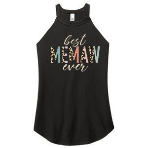 Best Memaw Ever Gifts Leopard Print Mothers Day Women's Perfect Tri Rocker Tank