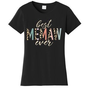 Best Memaw Ever Gifts Leopard Print Mothers Day Women's T-Shirt