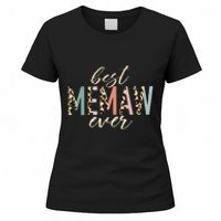 Best Memaw Ever Gifts Leopard Print Mothers Day Women's T-Shirt