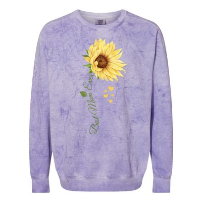 Best Mom Ever Sunflower Cute Mothers Day Colorblast Crewneck Sweatshirt