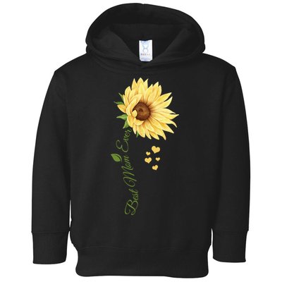 Best Mom Ever Sunflower Cute Mothers Day Toddler Hoodie
