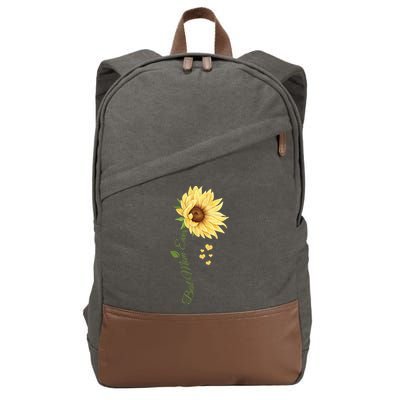 Best Mom Ever Sunflower Cute Mothers Day Cotton Canvas Backpack
