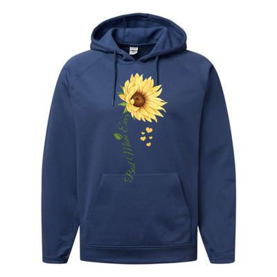 Best Mom Ever Sunflower Cute Mothers Day Performance Fleece Hoodie