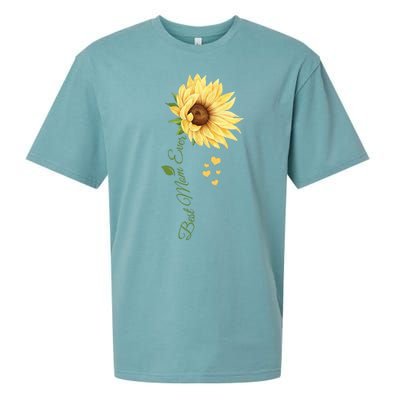 Best Mom Ever Sunflower Cute Mothers Day Sueded Cloud Jersey T-Shirt