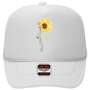 Best Mom Ever Sunflower Cute Mothers Day High Crown Mesh Back Trucker Hat