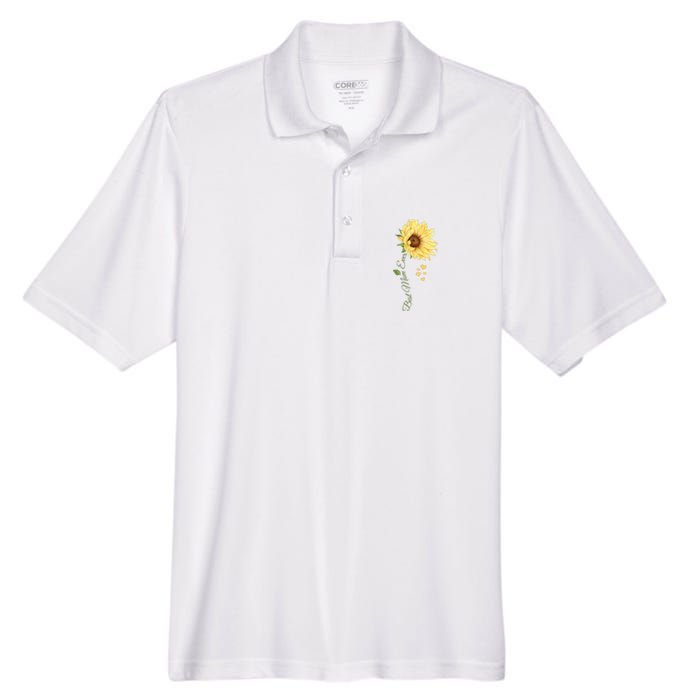 Best Mom Ever Sunflower Cute Mothers Day Men's Origin Performance Pique Polo