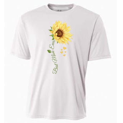 Best Mom Ever Sunflower Cute Mothers Day Cooling Performance Crew T-Shirt