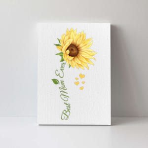 Best Mom Ever Sunflower Cute Mothers Day Canvas