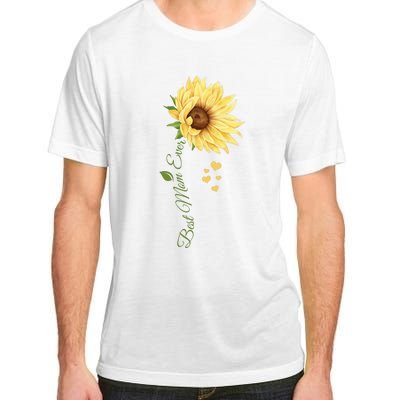 Best Mom Ever Sunflower Cute Mothers Day Adult ChromaSoft Performance T-Shirt