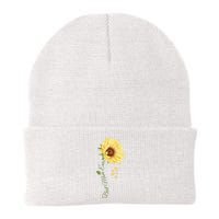 Best Mom Ever Sunflower Cute Mothers Day Knit Cap Winter Beanie