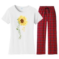 Best Mom Ever Sunflower Cute Mothers Day Women's Flannel Pajama Set