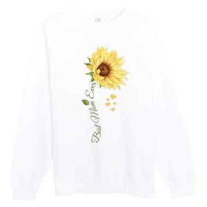 Best Mom Ever Sunflower Cute Mothers Day Premium Crewneck Sweatshirt