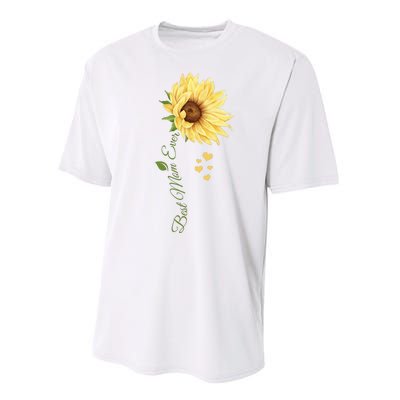 Best Mom Ever Sunflower Cute Mothers Day Performance Sprint T-Shirt