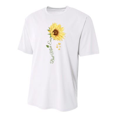 Best Mom Ever Sunflower Cute Mothers Day Youth Performance Sprint T-Shirt