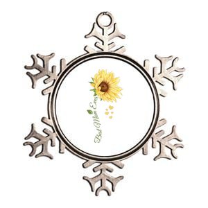 Best Mom Ever Sunflower Cute Mothers Day Metallic Star Ornament