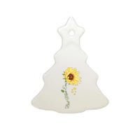 Best Mom Ever Sunflower Cute Mothers Day Ceramic Tree Ornament