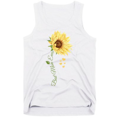 Best Mom Ever Sunflower Cute Mothers Day Tank Top