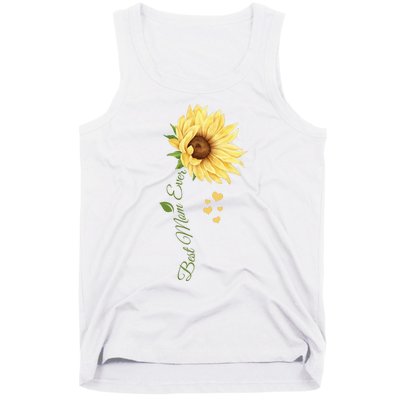 Best Mom Ever Sunflower Cute Mothers Day Tank Top