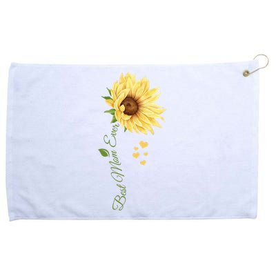 Best Mom Ever Sunflower Cute Mothers Day Grommeted Golf Towel