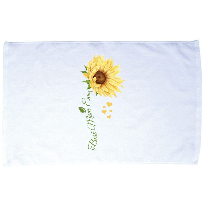 Best Mom Ever Sunflower Cute Mothers Day Microfiber Hand Towel