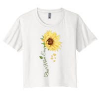 Best Mom Ever Sunflower Cute Mothers Day Women's Crop Top Tee