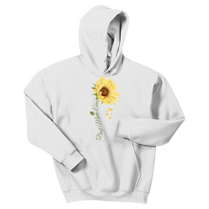 Best Mom Ever Sunflower Cute Mothers Day Kids Hoodie