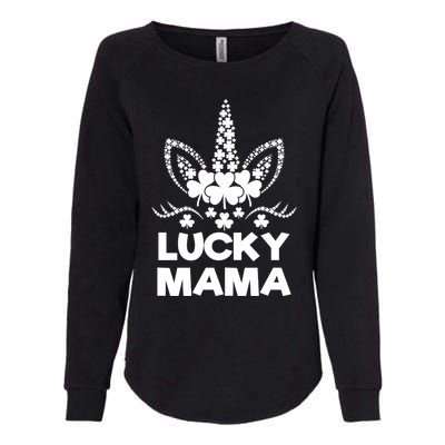 Best Mom Ever Lucky Mama St Patrick's Day Unicorn Graphic Funny Gift Womens California Wash Sweatshirt