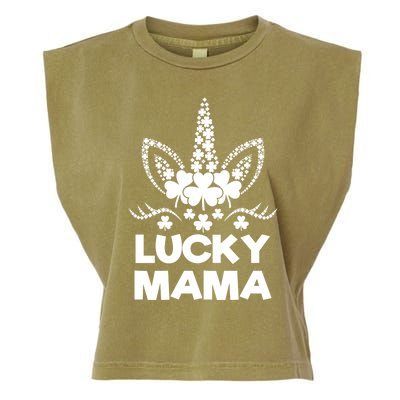 Best Mom Ever Lucky Mama St Patrick's Day Unicorn Graphic Funny Gift Garment-Dyed Women's Muscle Tee