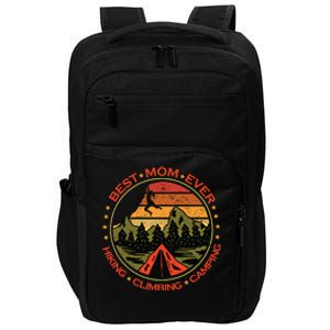 Best Mom Ever Gift Hiking Climbing Camping Giftretro Climbing Mom Gift Impact Tech Backpack