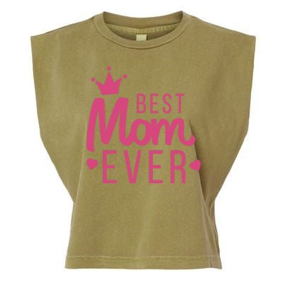 Best Mom Ever Crown Garment-Dyed Women's Muscle Tee