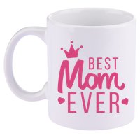 Best Mom Ever Crown 11oz C Handle Ceramic Mug