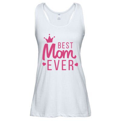 Best Mom Ever Crown Ladies Essential Flowy Tank
