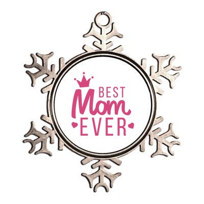 Best Mom Ever Crown Metallic Star Ornament