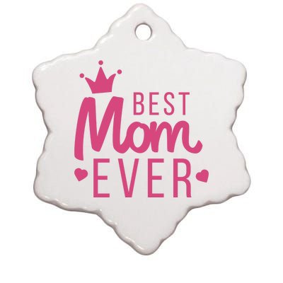 Best Mom Ever Crown Ceramic Star Ornament