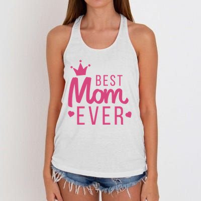 Best Mom Ever Crown Women's Knotted Racerback Tank