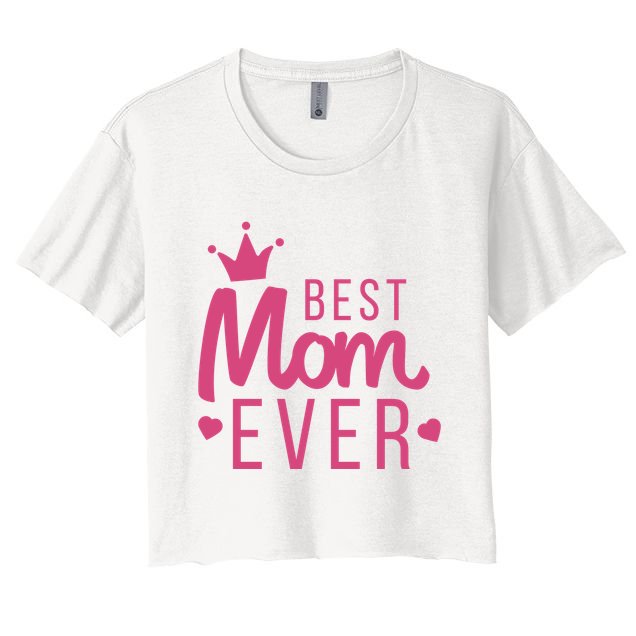 Best Mom Ever Crown Crop Top
