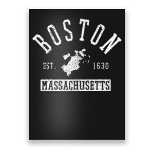 Boston Massachusetts Est. 1630 City Map Souvenir Gift Poster